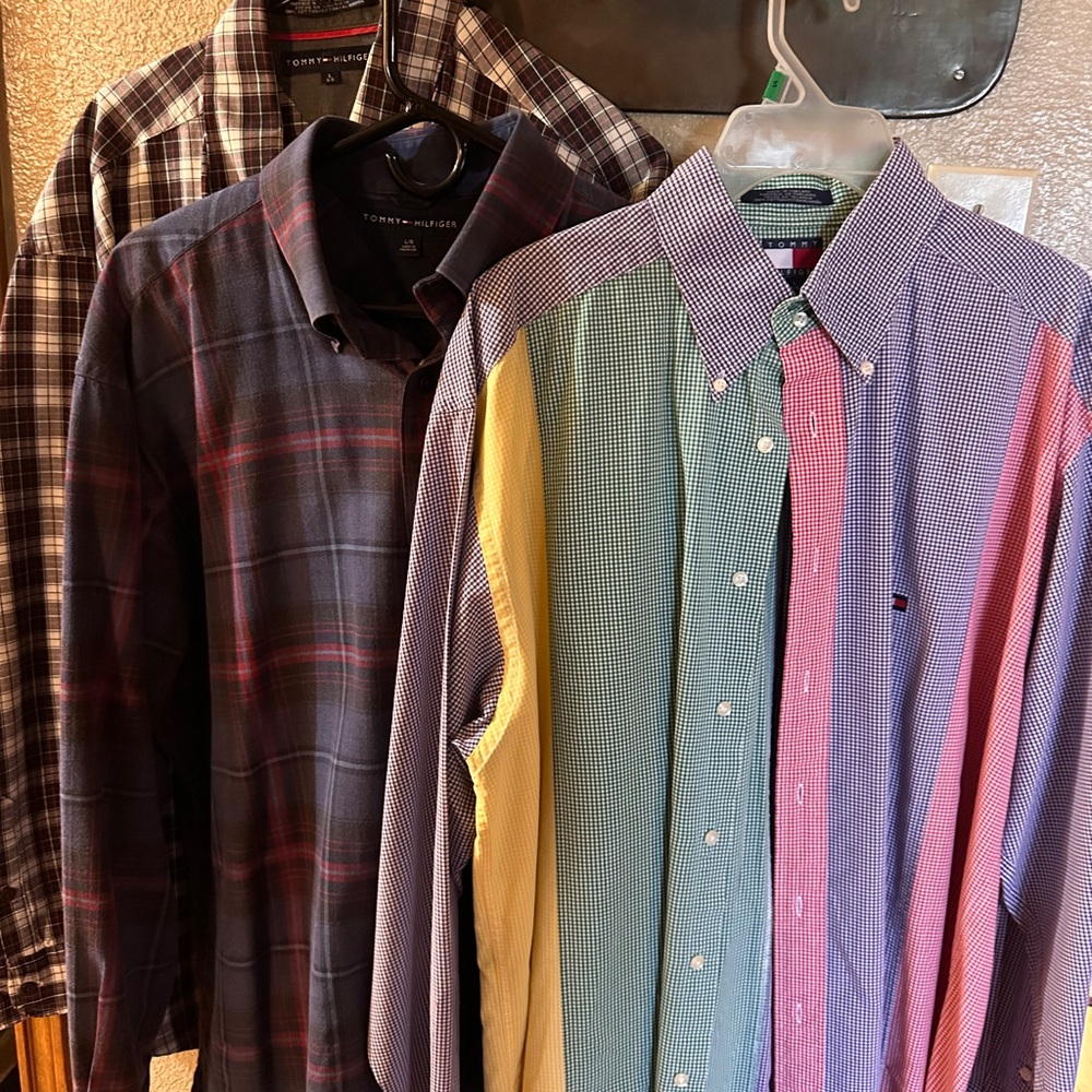 Tommy Hilfiger Plaid and Striped Men's Shirts